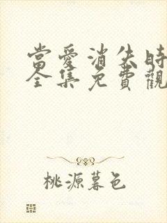 当爱消失时短剧全集免费观看