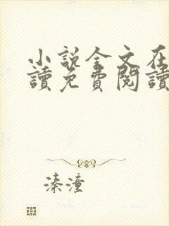 小说全文在线阅读免费阅读封面