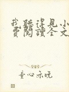 我听得见小说免费阅读全文