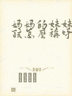 妈妈的妹妹老公该怎么称呼