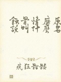 蚀骨情糜原著小说叫什么名字封面
