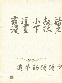 霸道小叔请轻撩漫画下拉免费阅读