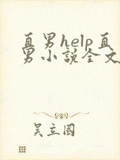 直男help直男小说全文免费阅读封面