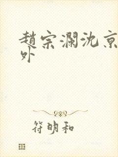 赵宗澜沈京霓番外