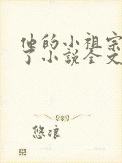 他的小祖宗甜爆了小说全文免费阅读封面