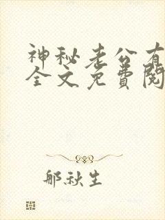 神秘老公有点坏全文免费阅读