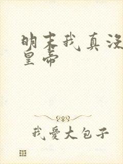 明末我真没想当皇帝
