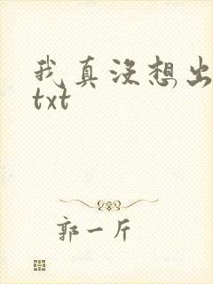 我真没想出名啊txt