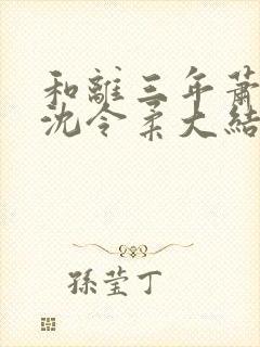 和离三年萧清濯沈令柔大结局