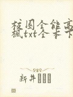 校园全能高手季枫txt全本下载封面