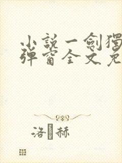 小说一剑独尊无弹窗全文免费阅读