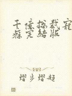 千亿总裁宠妻成瘾完结版封面