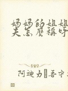 妈妈的姐姐的丈夫怎么称呼