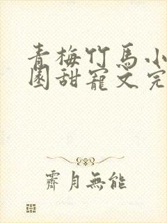 青梅竹马小说校园甜宠文完结封面