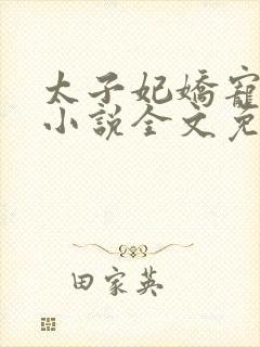 太子妃娇宠日常小说全文免费阅读