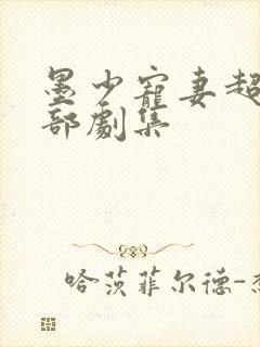 墨少宠妻超甜全部剧集