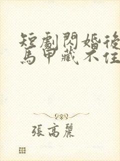 短剧闪婚后老公马甲藏不住封面