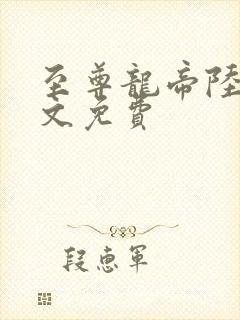 至尊龙帝陆鸣全文免费