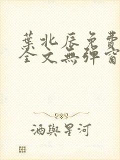 叶北辰免费阅读全文无弹窗封面