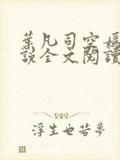 叶凡司空嫣然小说全文阅读