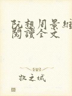 阮想周景维免费阅读全文