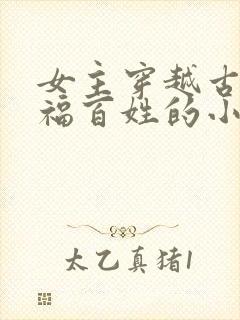 女主穿越古代造福百姓的小说