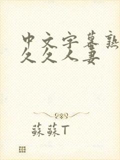 中文字幕熟妇久久久人妻