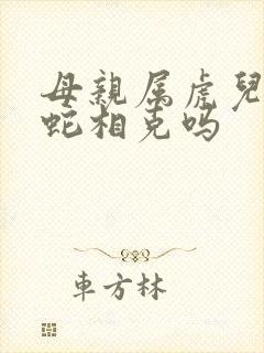 母亲属虎儿子属蛇相克吗