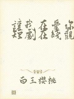 让我在爱你一次短剧在线观看