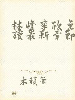 林峰宁欣免费阅读最新章节更新时间