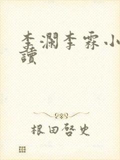 李澜李霖小说阅读