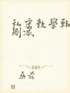 私密教学韩漫无删减封面