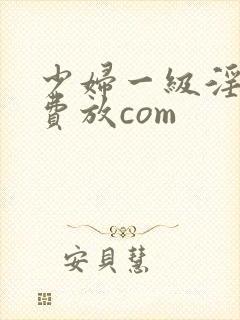 少妇一级淫片免费放com
