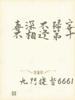 春深不归客清梦不相逢第十七章
