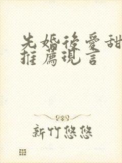 先婚后爱甜宠文推荐现言