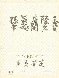 孙策广陵王po笔趣阁免费阅读
