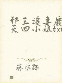 邪王追妻废材逆天四小姐txt封面