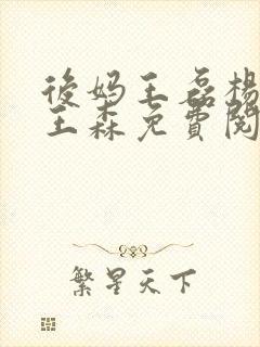 后妈王磊杨晓芬王森免费阅读封面
