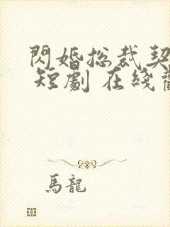 闪婚总裁契约妻 短剧 在线观看
