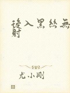 后入黑丝无套内射