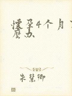 怀孕4个月了怎么办