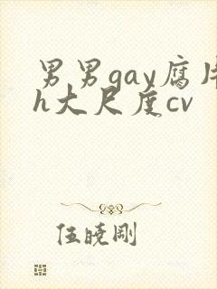 男男gay腐片h大尺度cv封面