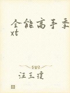 全能高手季枫txt