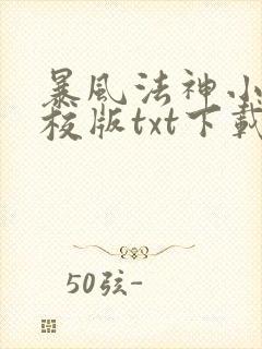 暴风法神小说精校版txt下载