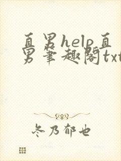 直男help直男笔趣阁txt下载