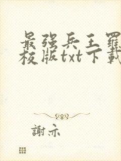 最强兵王罗铮精校版txt下载