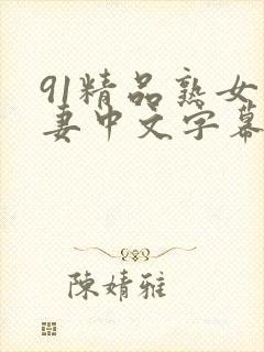91精品熟女人妻中文字幕