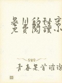 晏川的秘密全文免费阅读小说