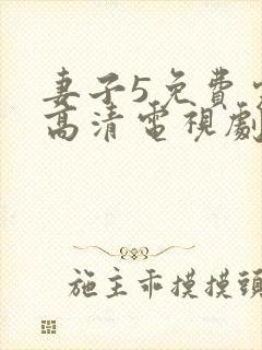 妻子5免费完整高清电视剧在线封面