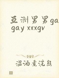 亚洲男男gay gay xxxgv